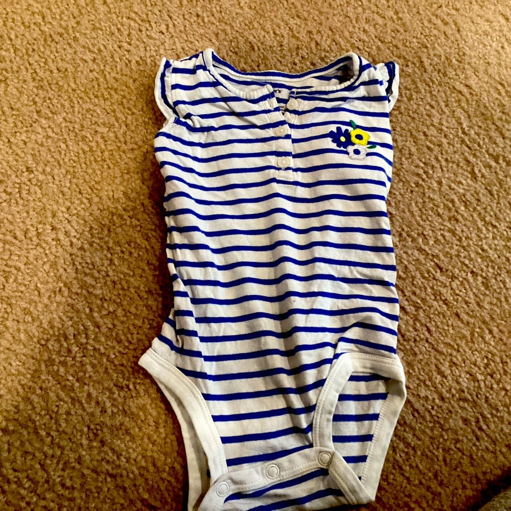 Blue Striped Onesie